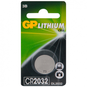 Батарея GP литиевая CR2032, 1 шт. (CR2032-CR1)